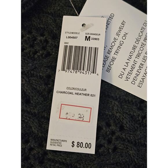 NWT Eight Eight Eight 100% Cotton Sweater Size Medium RN50986 Made In Hong Kong - Picture 7 of 7